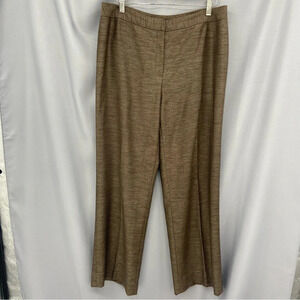 Lafayette 148 Brown Wool Blend Straight Leg Trousers / Dress Pants Size 12